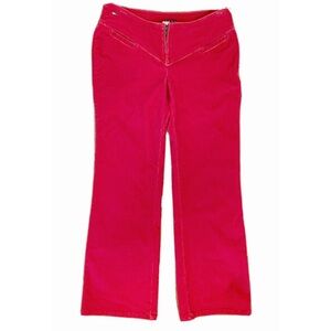 TOMMY JEANS Sz 5 Vintage Red Slim Fit Hiphuggers, Flare Leg Cords
